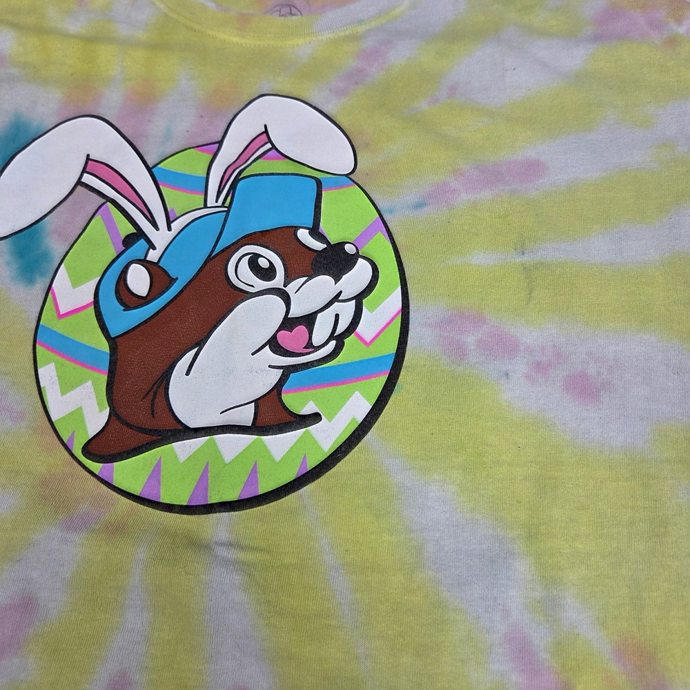 Buc-ee's T-Shirt Women Large Multicolor But Did You Dye Easter Tie-Dye Graphic - Picture 2 of 9
